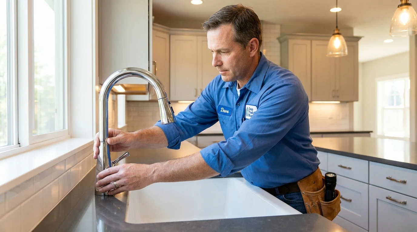 Kitchen faucet installation by Johns Plumbing LLC in Moweaqua